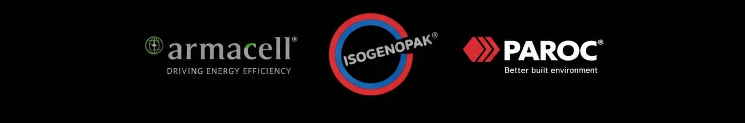 Isolatiematerialen van Armacell, Isogenopak en Paroc gebruikt voor technische isolatie